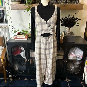 ASOS Plaid Jumpsuit with Front Key Hole‎